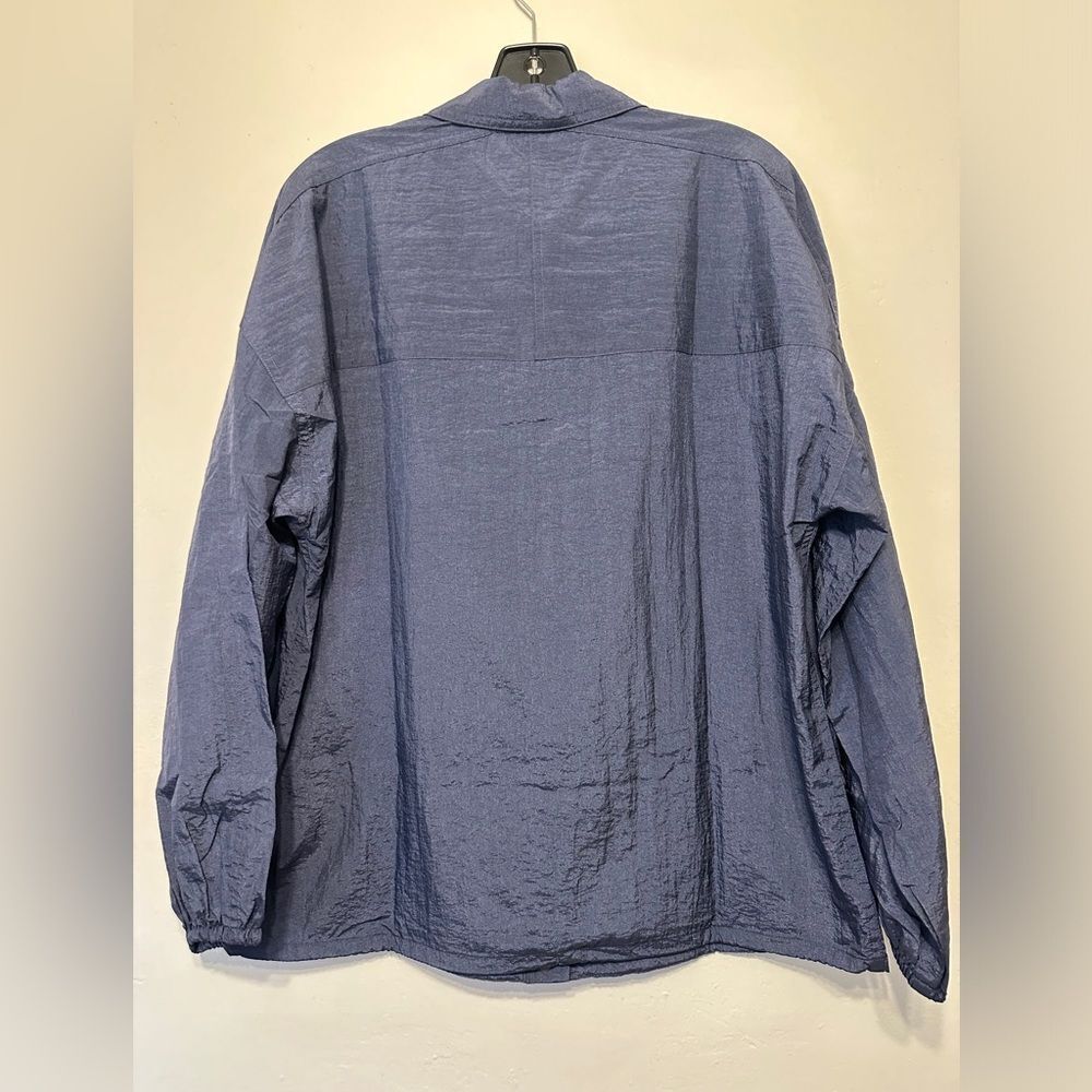 Athleta Women's Sheen Gray lightweight nylon Wind, Rain  Jacket Shirt Sz M, NWT - Picture 7 of 12